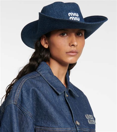 miu miu denim cowboy hat